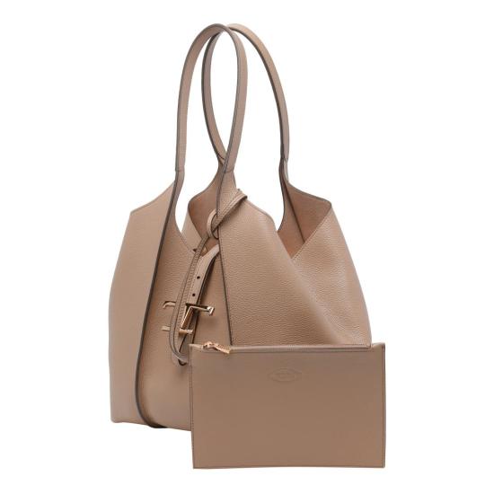 26SS 토즈 T 타임리스 쇼퍼 백 스몰 XBWTSBA0200XSOC428 BROWN - TODS