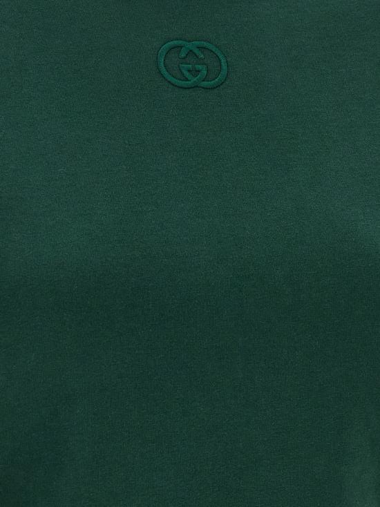 25FW 구찌 미디움 코튼 저지 티셔츠 850954XJHJR3348 Green - GUCCI