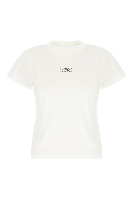 26SS MM6 메종마르지엘라 뉴메릭 코튼 저지 티셔츠 S52GC0327M20170 101 OFF WHITE