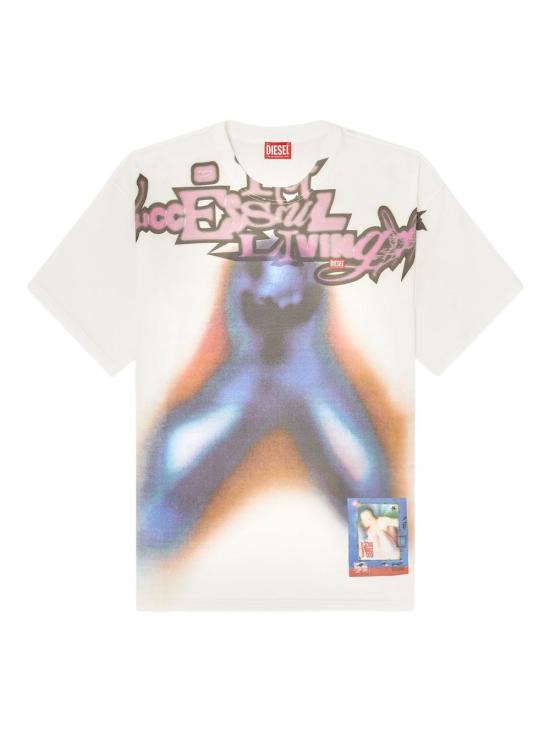 26SS 디젤 반팔 티셔츠 A20945 0PLAT141 White