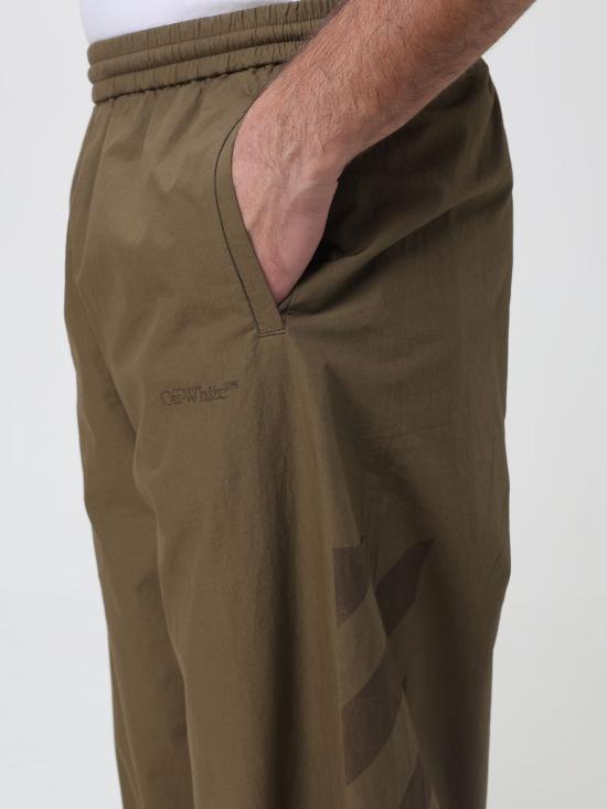 25FW 오프화이트 팬츠 OMCJ03FF25FAB001 5858 Green - OFF WHITE