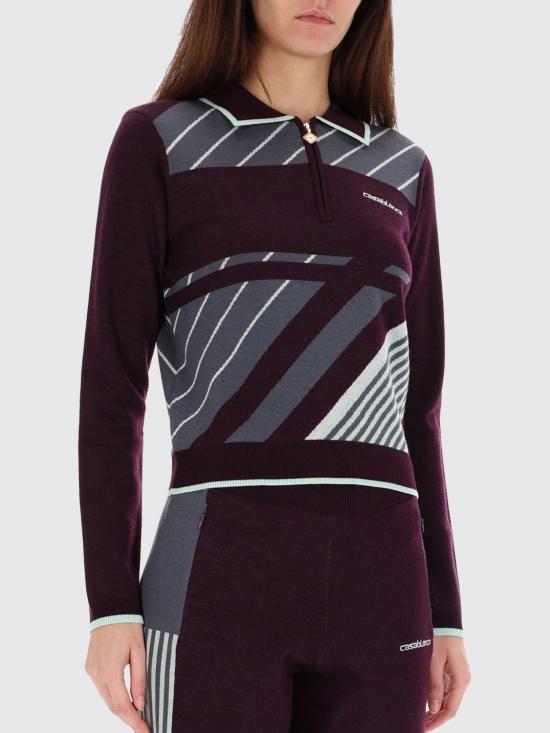 25FW 카사블랑카 폴로 티셔츠 WAW25KW1085 01 Violet - CASABLANCA