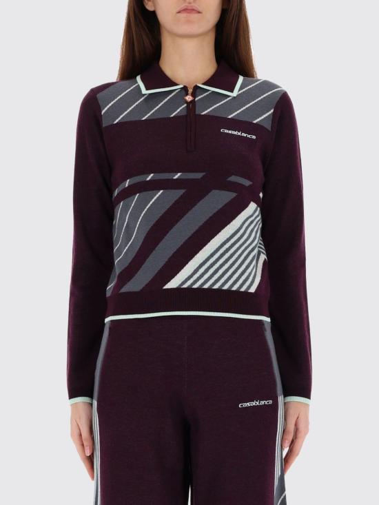 25FW 카사블랑카 폴로 티셔츠 WAW25KW1085 01 Violet