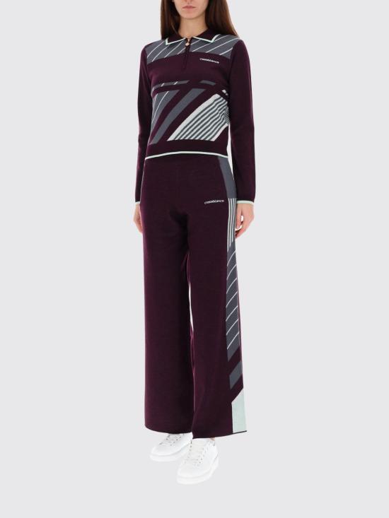 25FW 카사블랑카 폴로 티셔츠 WAW25KW1085 01 Violet - CASABLANCA