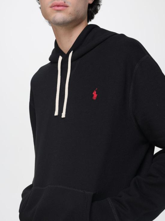 26SS 폴로 랄프로렌 포니 자수 플리스 후드 티셔츠 710766778 008 Black - POLO RALPH LAUREN