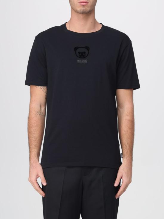 25FW 모스키노 반팔 티셔츠 07034411 0555 Black