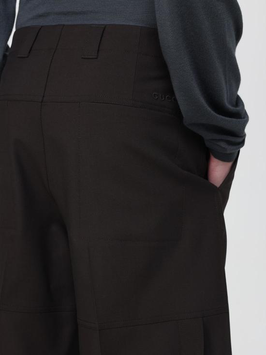 25FW 구찌 자수 가바딘 반바지 826811Z7AE5 2130 Black - GUCCI