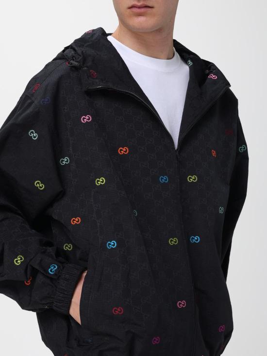 25FW 구찌 코튼 립스탑 집 자켓 833308ZATA0 1152 Black - GUCCI