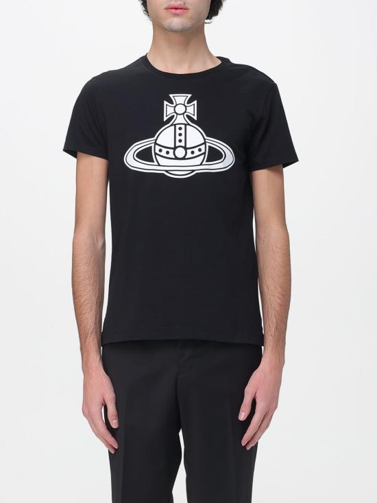 25FW 비비안웨스트우드 반팔 티셔츠 3G01004AJ001M N401 Black