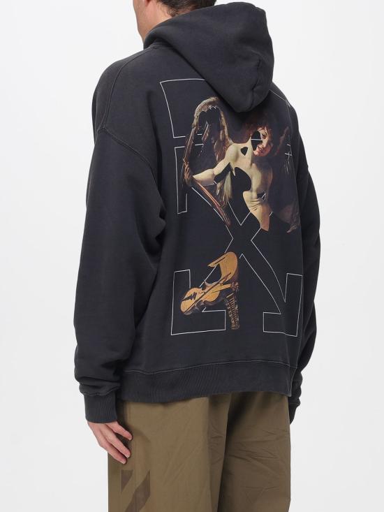 25FW 오프화이트 긴팔 티셔츠 OMBB085F25FLE011 1301 Black - OFF WHITE