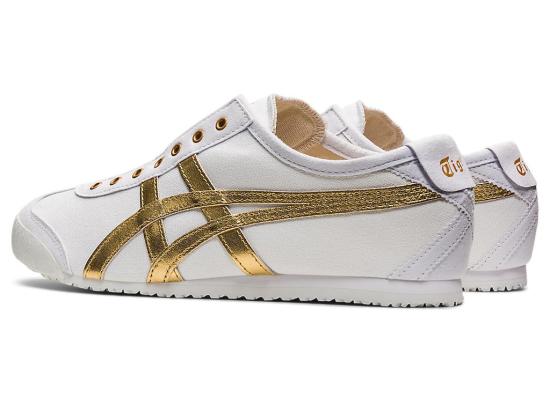  오니츠카타이거 멕시코 66 슬립온 1183A962 102 WHITE PURE GOLD DOM - ONITSUKA TIGER