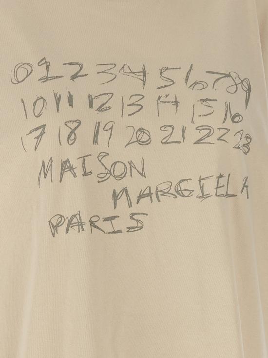 26SS 마르지엘라 뉴메리컬 코튼 티셔츠 S51GC0544S24575119 Beige - MAISON MARGIELA