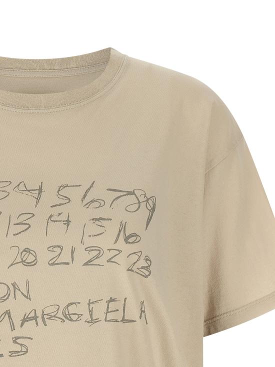 26SS 마르지엘라 뉴메리컬 코튼 티셔츠 S51GC0544S24575119 Beige - MAISON MARGIELA