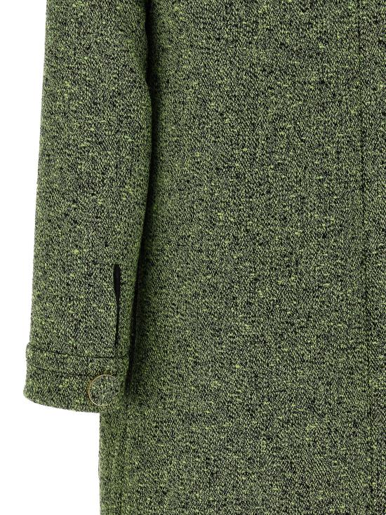 25FW 구찌 코튼 울 뮬리네 드레스 849645ZATH53005 Green - GUCCI