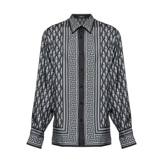 26SS 베르사체 긴팔 셔츠 1A16785 1019438 5E720 Grey