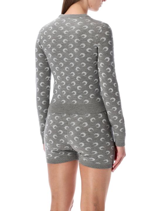 25FW 마린세르 문 자카드 니트 스웨터 WTK014BCKNI0530 GR60 MISTY GREY - MARINE SERRE