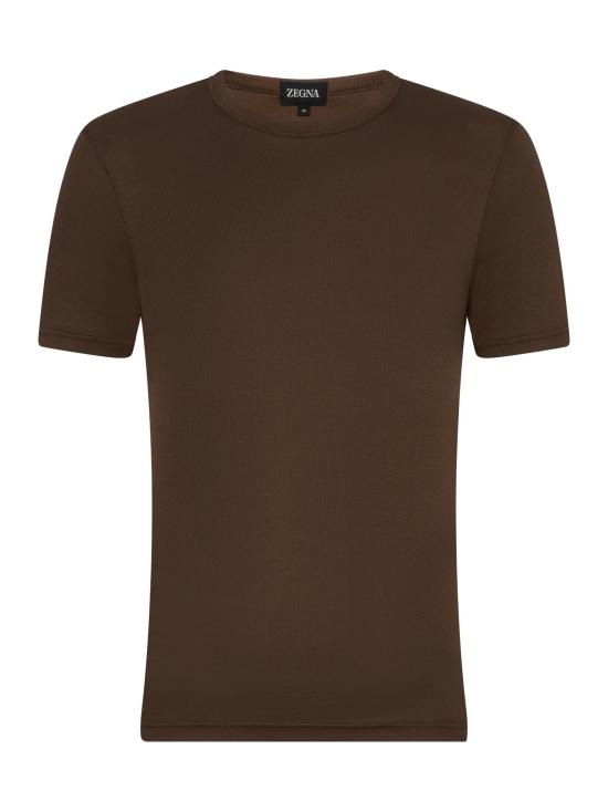 25FW 에르메네질도제냐 폴로 티셔츠 N3M201840 252 BROWN