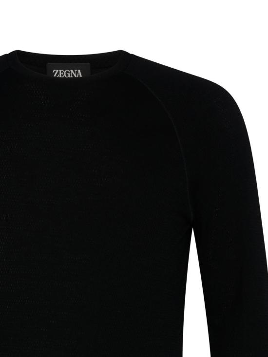 25FW 에르메네질도제냐 폴로 티셔츠 N3M011770 001 BLACK - ERMENEGILDO ZEGNA