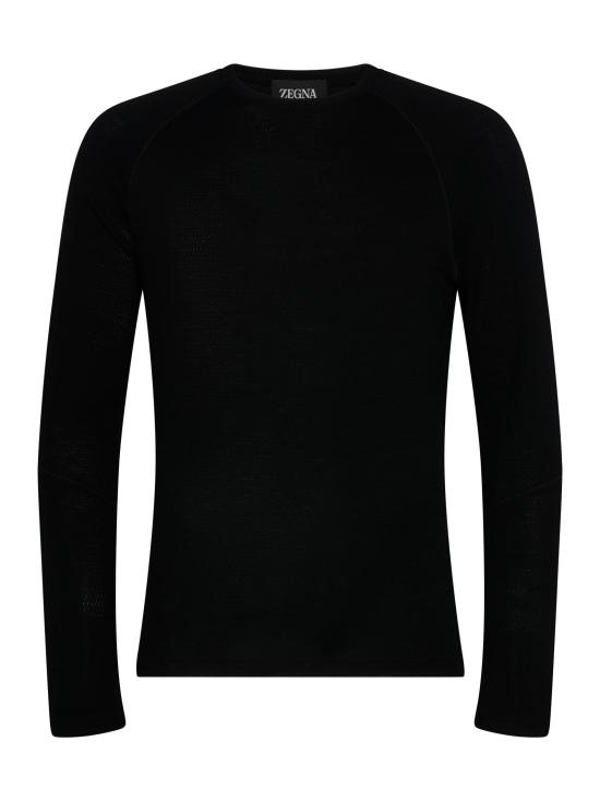 25FW 에르메네질도제냐 폴로 티셔츠 N3M011770 001 BLACK