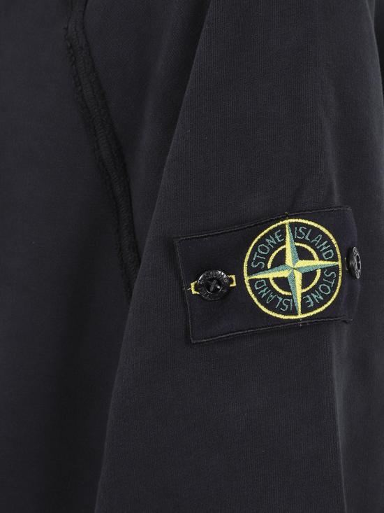 25FW 스톤 아일랜드 6100023 브러쉬드 오가닉 코튼 플리스 오버사이즈 후드 티셔츠 K2S156100023S0A20 V0029 BLACK - STONE ISLAND