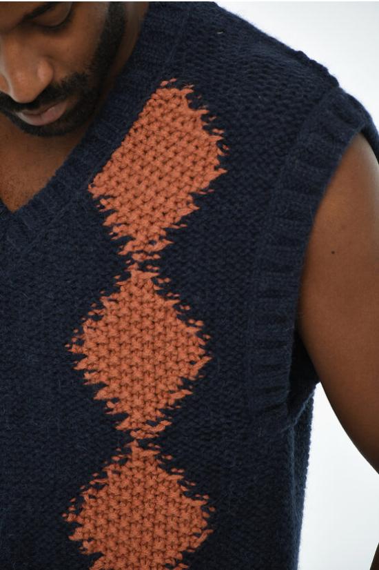  디스퀘어드2 니트 베스트 S71HA1214 S18349 962 Arancio Blu - DSQUARED2