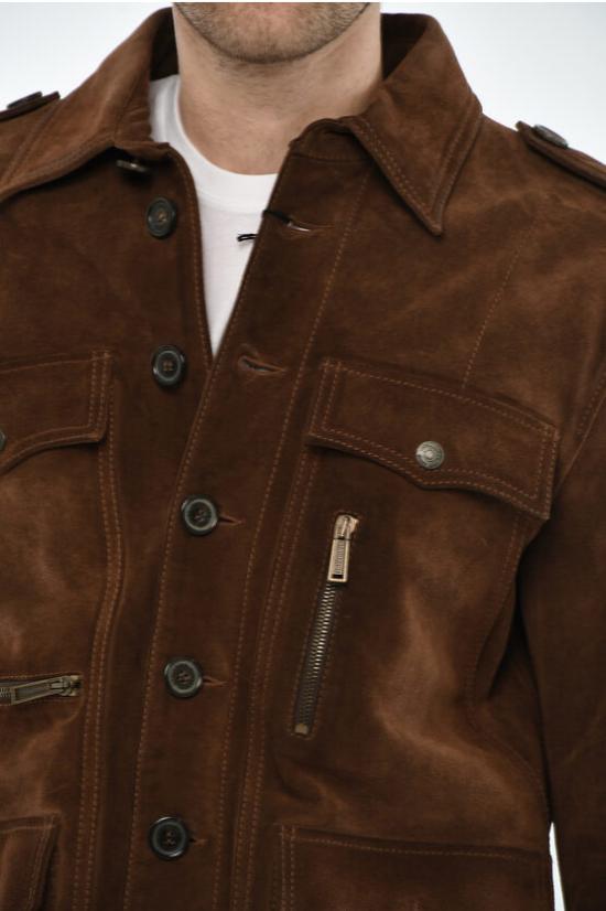  디스퀘어드2 가죽 자켓 S74BN1187 SY1641 131 Brown - DSQUARED2