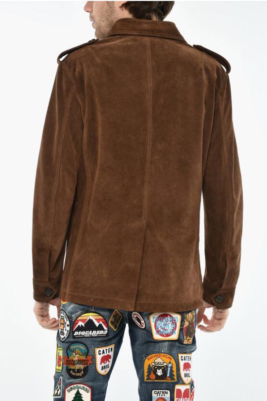  디스퀘어드2 가죽 자켓 S74BN1187 SY1641 131 Brown - DSQUARED2