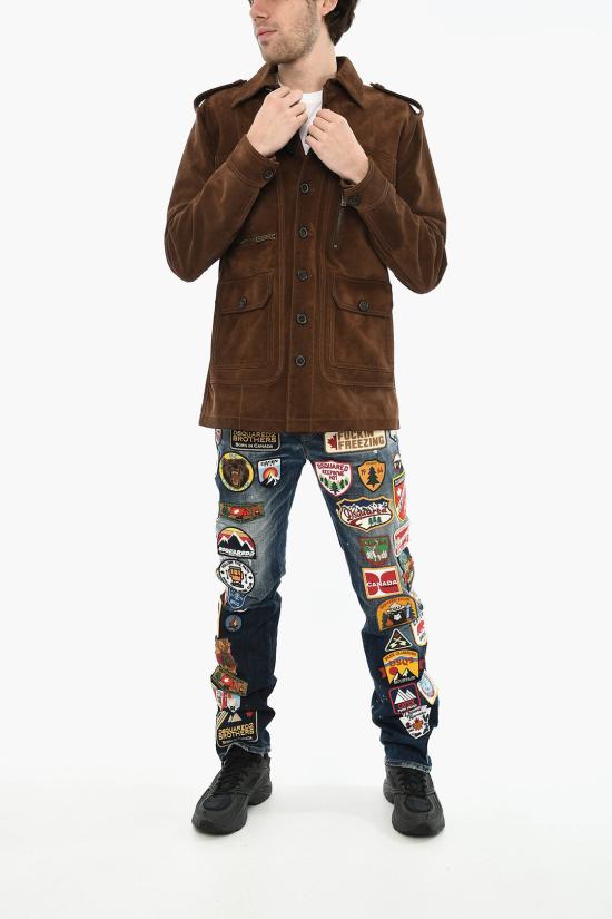  디스퀘어드2 가죽 자켓 S74BN1187 SY1641 131 Brown - DSQUARED2