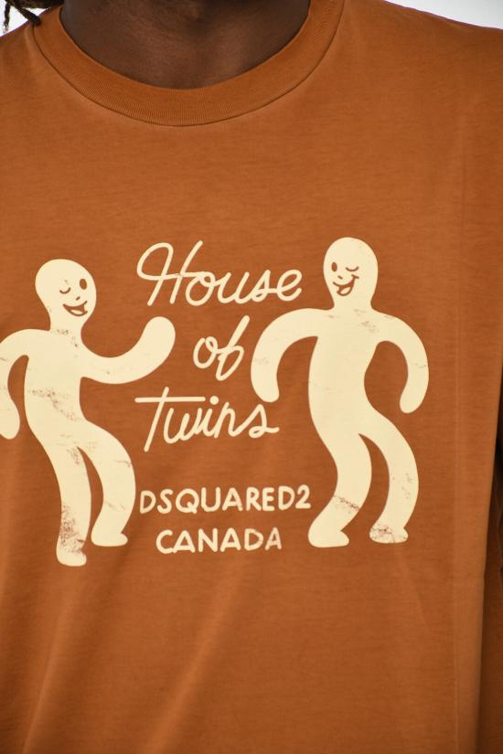  디스퀘어드2 반팔 티셔츠 S74GD1187 S22427 205 Brown - DSQUARED2