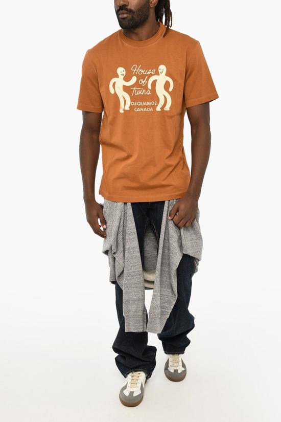  디스퀘어드2 반팔 티셔츠 S74GD1187 S22427 205 Brown - DSQUARED2