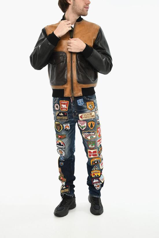  디스퀘어드2 가죽 자켓 S71AN0375 SX9749 961 Marrone Nero - DSQUARED2