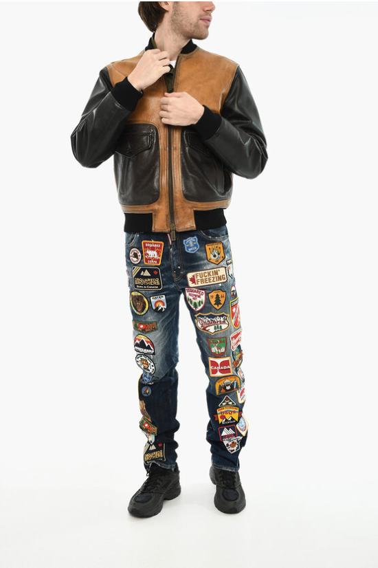  디스퀘어드2 가죽 자켓 S71AN0375 SX9749 961 Marrone Nero - DSQUARED2