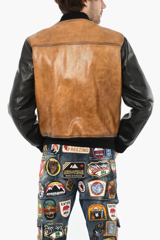  디스퀘어드2 가죽 자켓 S71AN0375 SX9749 961 Marrone Nero - DSQUARED2