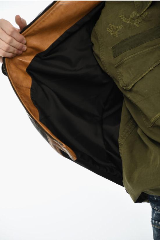  디스퀘어드2 가죽 자켓 S71AN0375 SX9749 961 Marrone Nero - DSQUARED2