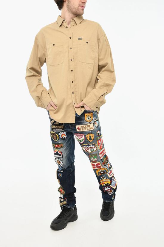  디스퀘어드2 긴팔 셔츠 S74DM0538 S35175 115 Beige - DSQUARED2