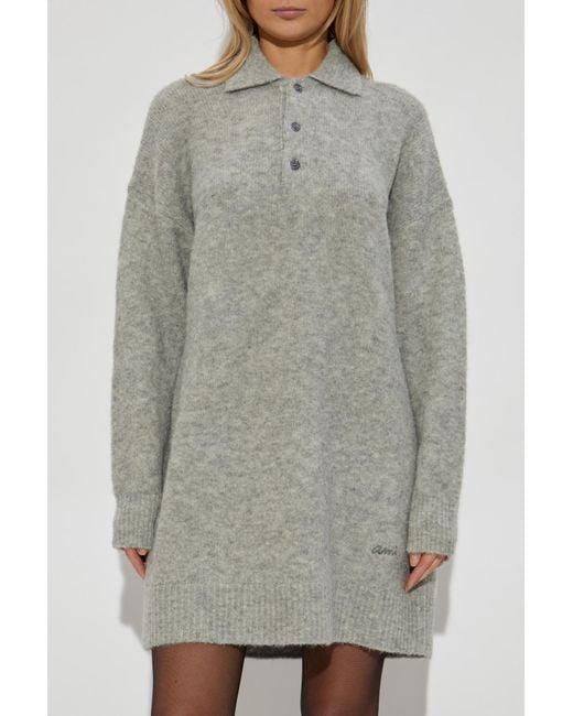 25FW 아미 스웨터 FDR636KN0021050 GRAY DOM - AMI