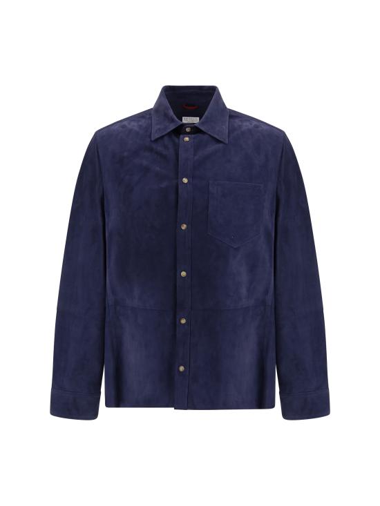 26SS 브루넬로 쿠치넬리 긴팔 셔츠 MPCFN2039 C6757 BLUE