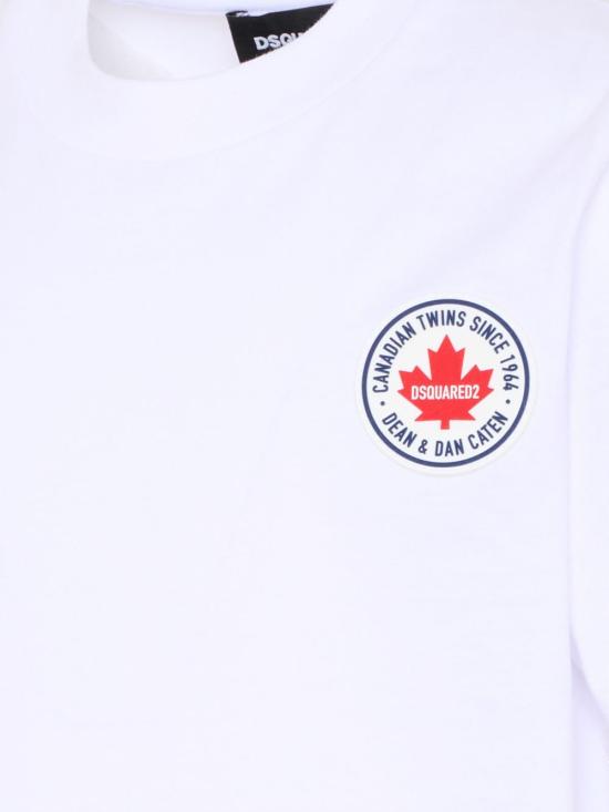 26SS [키즈] 디스퀘어드2 티셔츠 DQ3162D004G DQ100 White - DSQUARED2