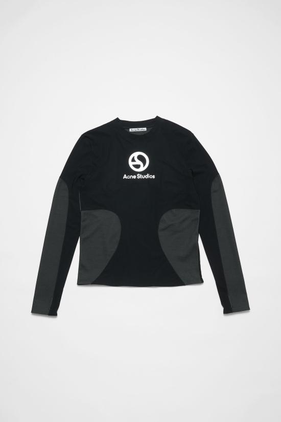  아크네 스튜디오 긴팔 티셔츠 BL0409 900 BLACK DOM