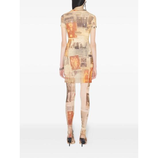 26SS 장 폴 고티에 숏 원피스 DR112 M013P 03083 NEUTRALS GREY - JEAN PAUL GAULTIER