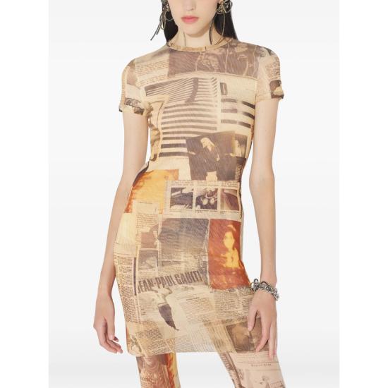 26SS 장 폴 고티에 숏 원피스 DR112 M013P 03083 NEUTRALS GREY - JEAN PAUL GAULTIER