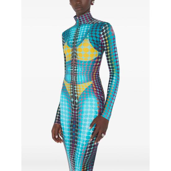 26SS 장 폴 고티에 롱 원피스 DR130 J042P 50271 BLUE - JEAN PAUL GAULTIER