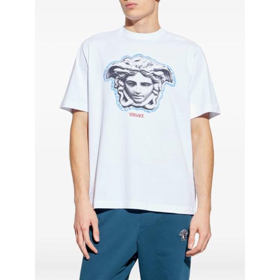 26SS 베르사체 반팔 티셔츠 1A16753 1013302 1W000 WHITE - VERSACE