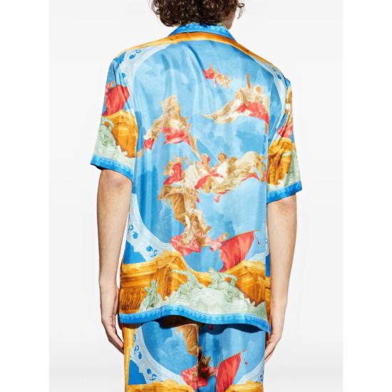 26SS 베르사체 반팔 셔츠 1A16095 1003926 5X000 BLUE - VERSACE