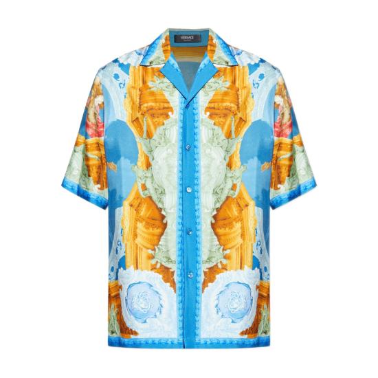 26SS 베르사체 반팔 셔츠 1A16095 1003926 5X000 BLUE