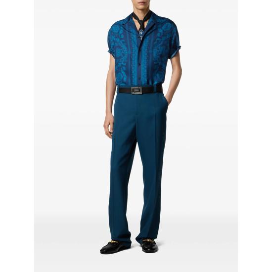 26SS 베르사체 반팔 셔츠 1A13557 1003926 5UH90 BLUE - VERSACE