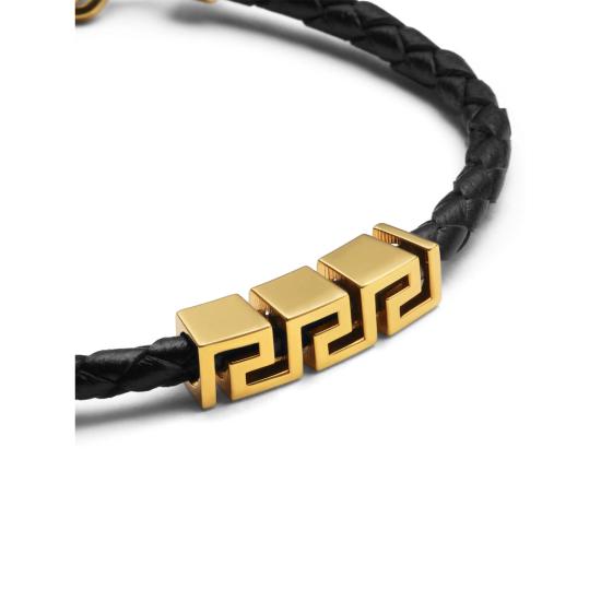 26SS 베르사체 브레이슬릿 1A00637 1022792 3B00V GOLD BLACK - VERSACE
