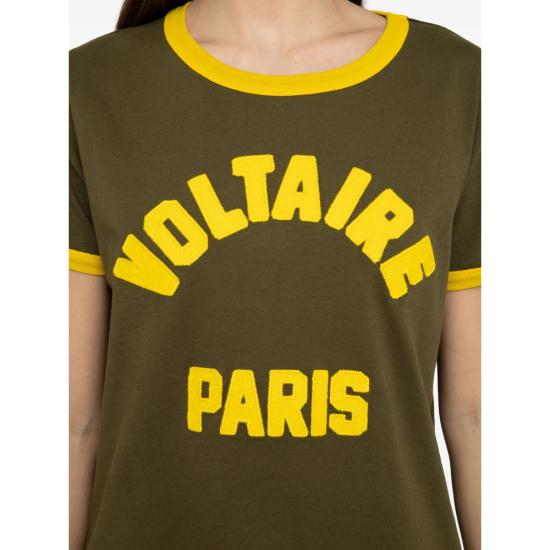 26SS 자딕앤볼테르 반팔 티셔츠 JWTS02851 TILLE GREEN - ZADIG & VOLTAIRE