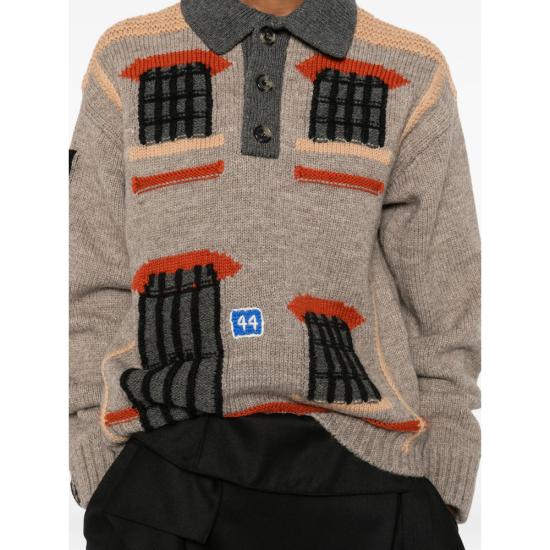 26SS JW앤더슨 폴로 티셔츠 KW1527 YN0461 133 NEUTRALS GREY - JW ANDERSON