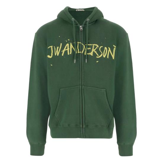 26SS JW앤더슨 후드 티셔츠 JW0273 PG1901 500 GREEN